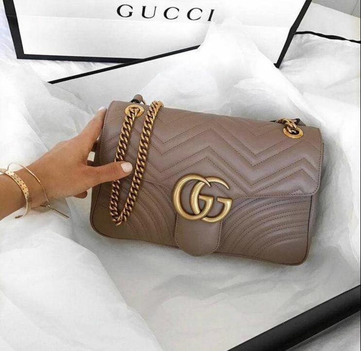 Premium Chevron Chain Shoulder Bag